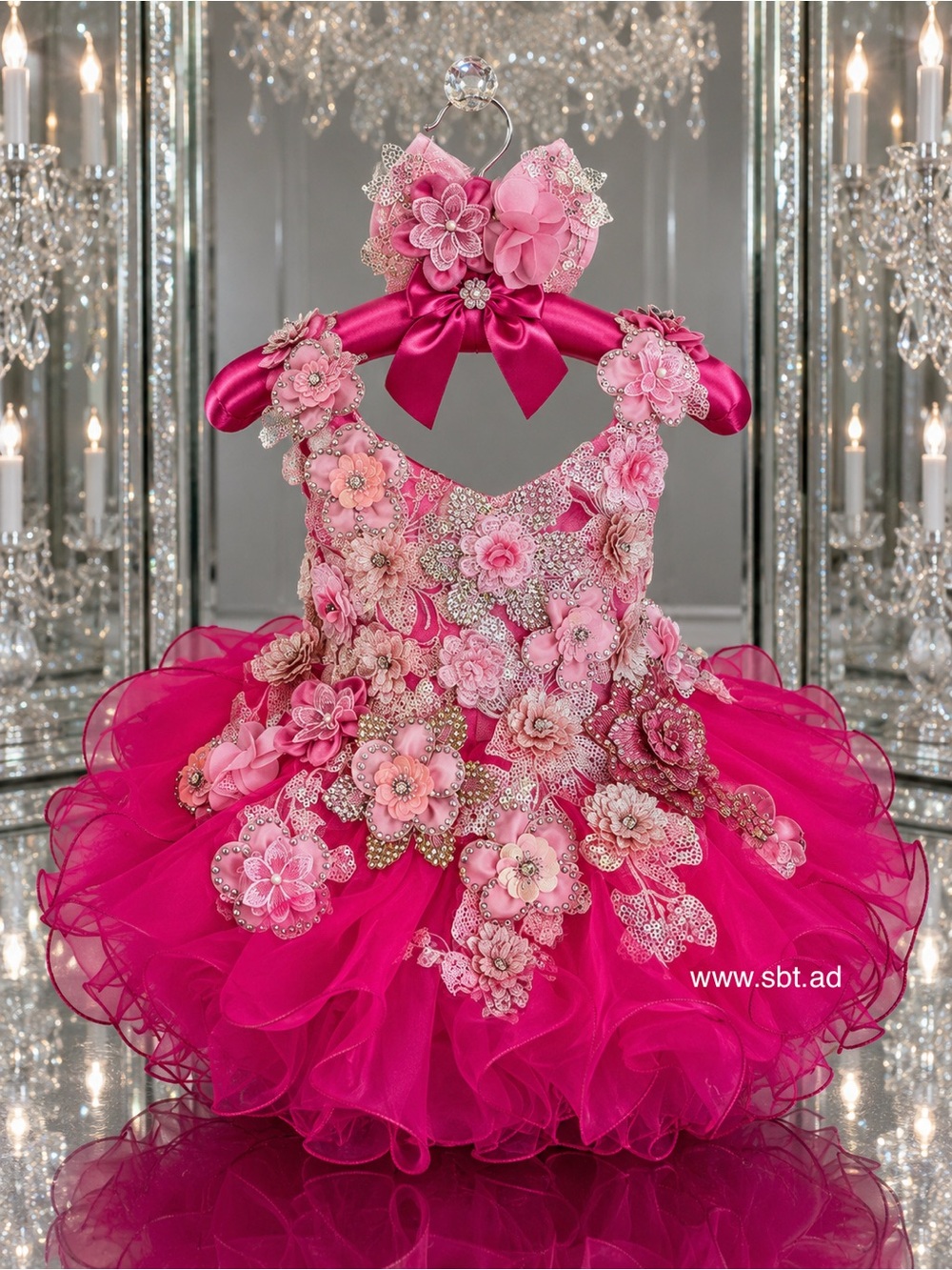 NEW Flower Girl Or Pageant Sparkling Bling Rhinestone Baby